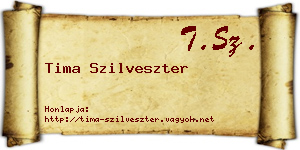 Tima Szilveszter névjegykártya