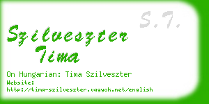 szilveszter tima business card